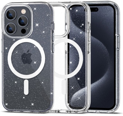 techprotect_flexair_hybrid_magsafe_iphone15pro_glitter_clear_1